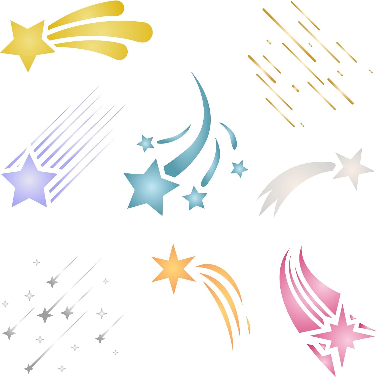 Art Stencil Painting Stencil Shooting Star Stencil DIY Craft Stencil