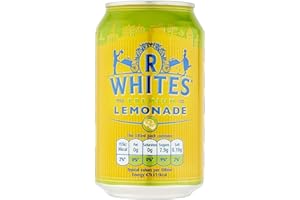 R White, BEV Lemonade Fizzy, 330-ML (24 Pack)