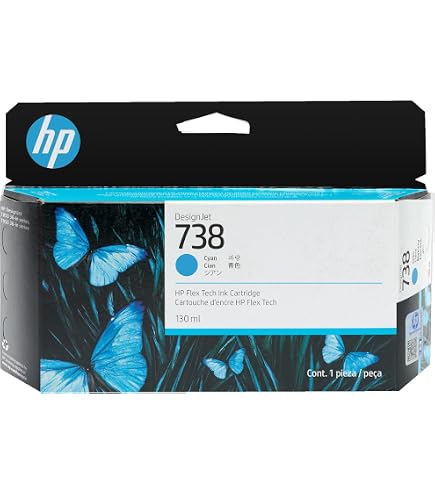 Amazon.com: HP 738 300-ml Cyan DesignJet Ink Cartridge : Office