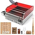 Creality Falcon2 Pro 22W Laser Engraver, Enclosed Laser Cutter with Air Assist, HD Camera Positioning, Auto Fan, Class 1 Safety Laser Engravering Machine for Wood and Metal, Acrylic