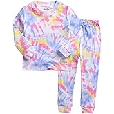 VAENAIT BABY 12M-12Y Toddler Kids Boys Girls 100% Cotton Marbling Tiedye Sung Fit Sleepwear Pajamas 2pcs Pjs Set