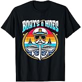 Boats and Hoes Boat Lover Boating Anchor Cruising Captain T-Shirt