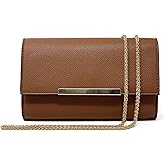 AFKOMST Valentines Day Gifts: Clutch Purse Evening Bag for Women Small Wristlet Handbag for Formal Wedding or Casual Outfits | Vegan Leather, Fit Phone,Passport, Detachable Chain