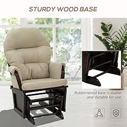 HOMCOM Nursery Glider Rocking Chair with