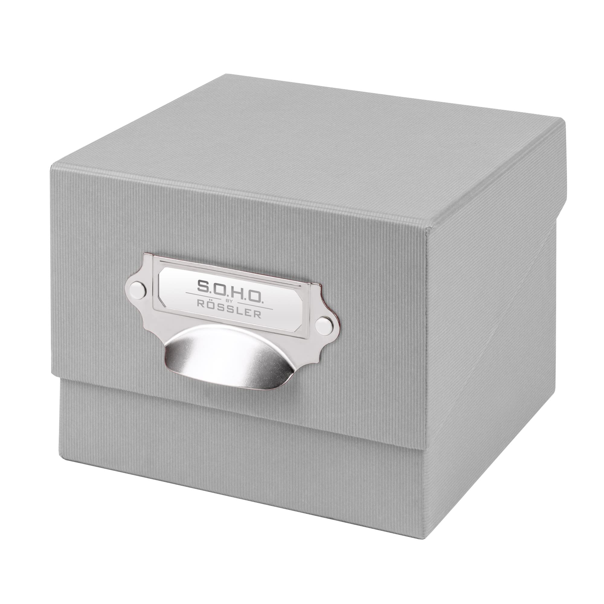 Rössler SOHO 165mm x 150mm A4 Photo Box with Handle and Index Holder - Stone