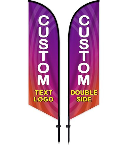 thumbnail image 2 of Custom Double-Sided Swooper Feather Flag Banner – Print Your Message! 2 of 6