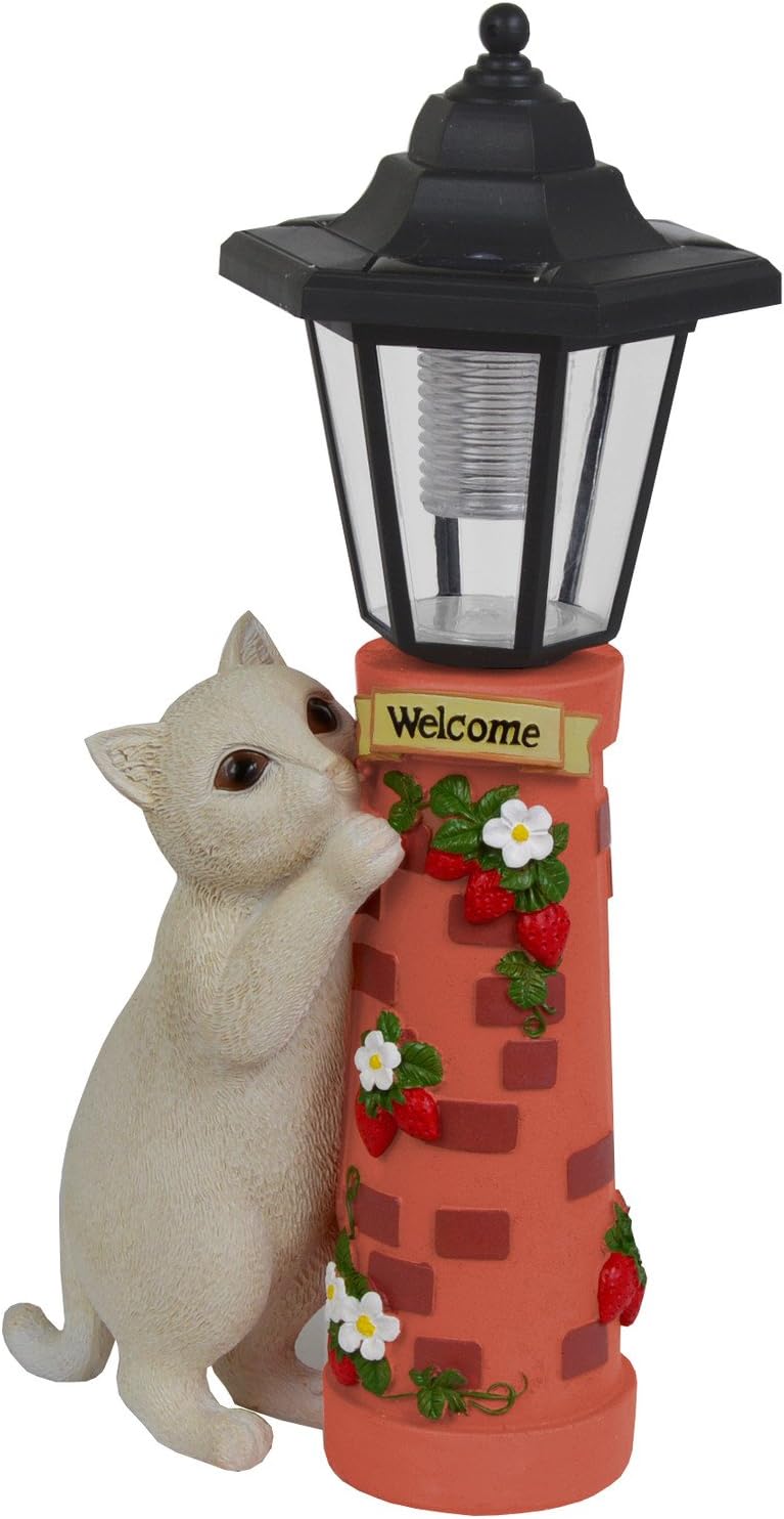 GENTIE Dear Cats White Cat Antique Solar Light G-5161N