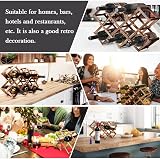 QUCUMER Wooden Wine Rack Foldable 10 Slot Free Standing Bottle Organizer view 7