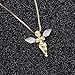 Expression Jewelry Gold Tone Sparkled Silver Stardust Wings Hip Hop Guardian Angel Necklace (Gold Tone Angel Pendant - Silver Wings)