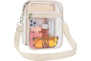 USPECLARE Clear Purse for Stadium Events Transparent Messenger Bag | Stadium Approved Clear Crossbody Bag with Adjustable Str