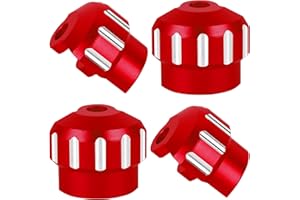 RCHuiWow RC Alloy Aluminium Shock Cap Proctetor Upgrades Part for 1/7 Bigrock/Felony/Fireteam/Infraction/Mojave 6S BLX Limitless,1/8 Kraton/Notorious/Outcast/Talion/Typhon 6S BLX,4pcs,Red