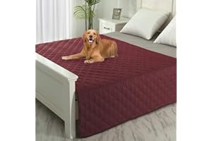 SPXTEX Waterproof Dog Bed Covers, 68"x82", Burgundy, Plastic Material, Sherpa Lining, Machine Washable