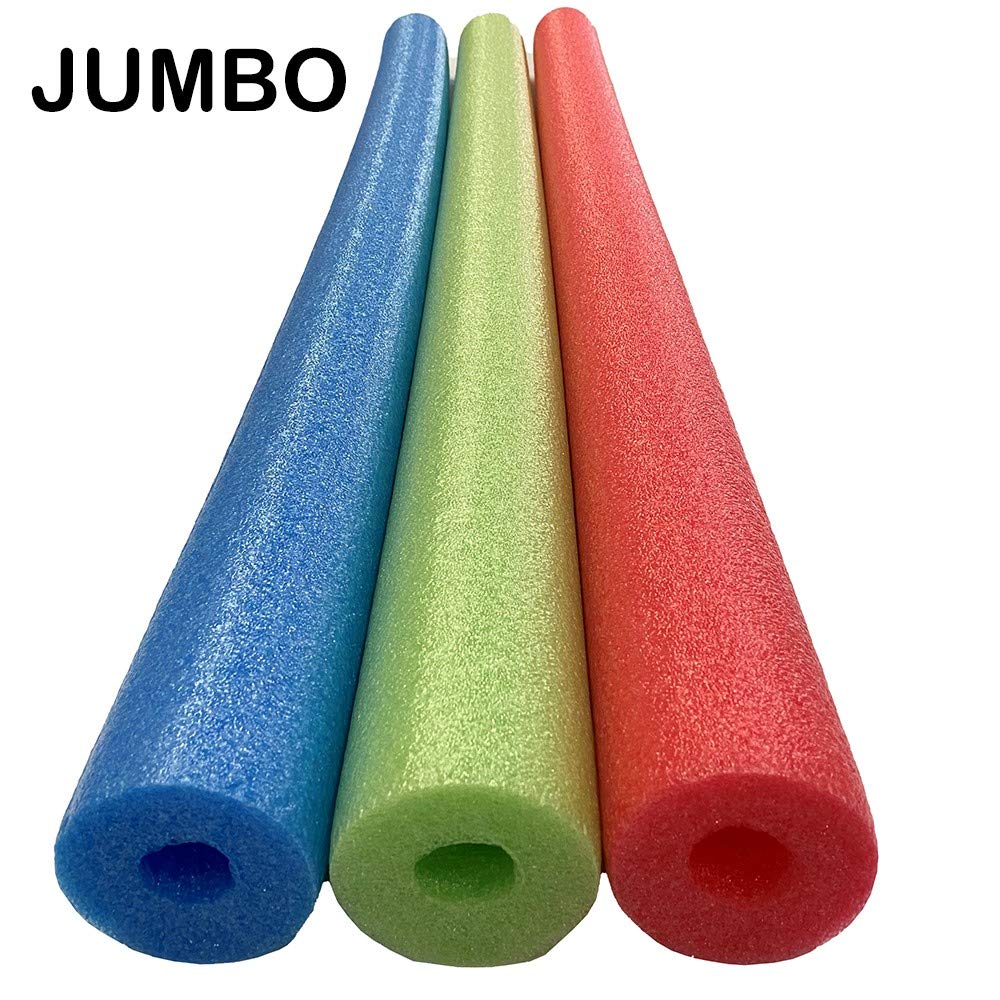 3 Pack Oodles Monster 55 Inch x 3.5 Inch Jumbo Swimming Pool Noodle Foam Multi-Purpose