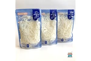 NIMNIM Udon Egg White Noodle , No flour, Gluten Free, Weight loss, 35 Kcal) Pack of 3