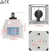 Heschen SZW26-20/D202.2D Rotary Cam Selector 3-Position 660V 20A view 2