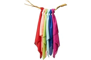kizihaus Play Scarves Set of 6 with a Storage Bag - for Kids 35" Polyester Silks | Dance Scarves | Pretend Play