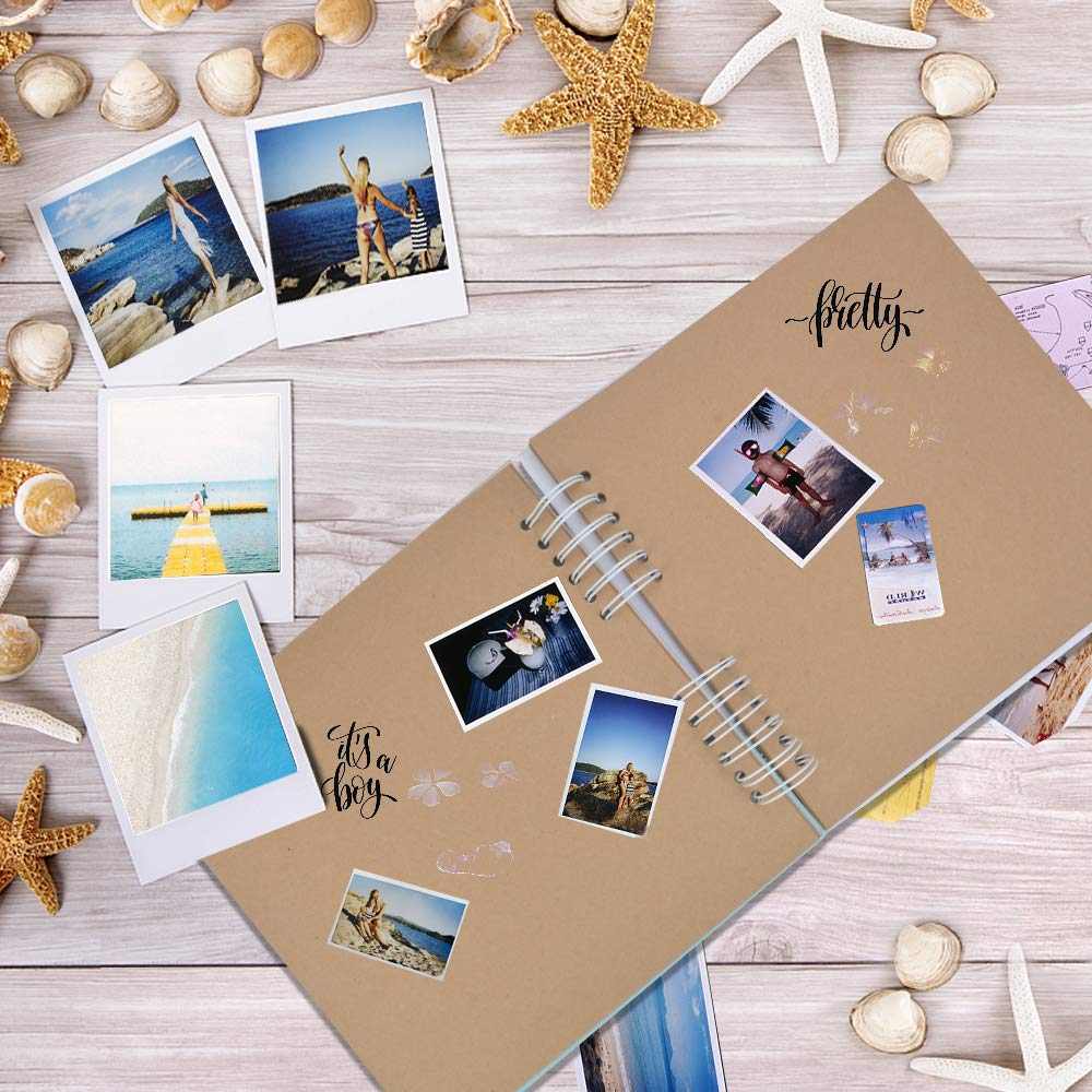 Foto Album Scrapbook mit 40 schwarzen Seite 12x8 Zoll, schwarz Foto Scrap Book DIY Album Buch Foto Bücher für Erinnerungen Valentinstag Geschenke von Super Vaule (Sommer-)