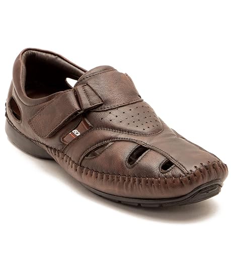 franco leone men's leather sandals and floaters