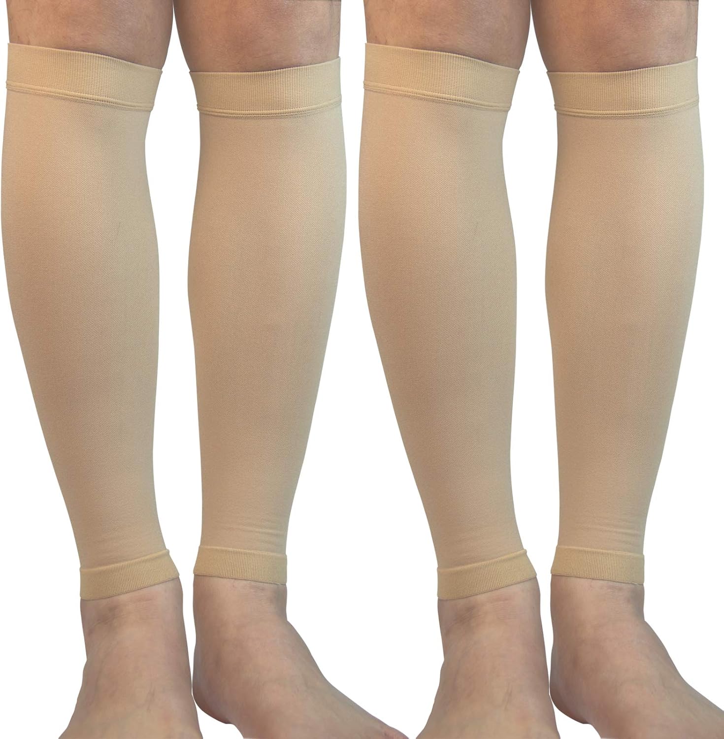 MGANG Calf Compression Sleeve, 2 Pairs 2030mmHg, Footless Leg