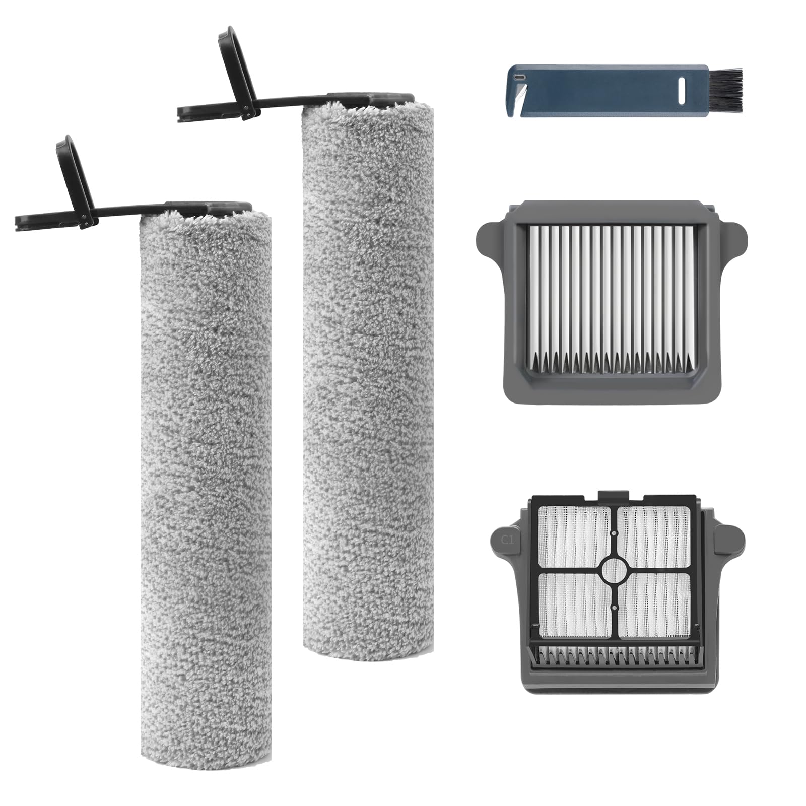 Photo 1 of ?Only for Floor One S7 Pro Order After 2024 Aug? Replacement Roller Brushes & Filters Compatible with Tineco Floor One S7 Pro Cordless Vacuum Cleaner, 2 Brush Rollers 2 HEPA Filters