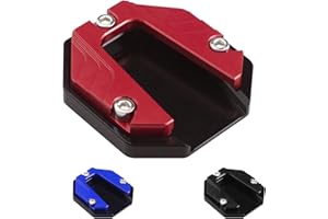 Amavoler Universal Scooter Motorcycle Bike Kickstand Extender Foot Side Stand Extension Pad Support Plate Anti-skid Enlarged Base (Red)