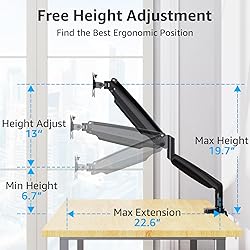 MOUNTUP Ultrawide Monitor Arm for Max 40 Inch