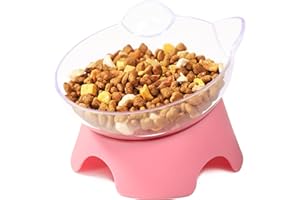 MILIFUN Raised Cat Food Bowls with Stand, Cat Dishes for Food or Water, Tilted Bowl, Pet Dish with Stand