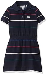 Lacoste Girls Multicolor Thin Striped Dress Casual