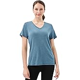 Merino Protect Base Layer Women Classic Strips Shirts Moisture-Wicking Tops for Travel Hiking