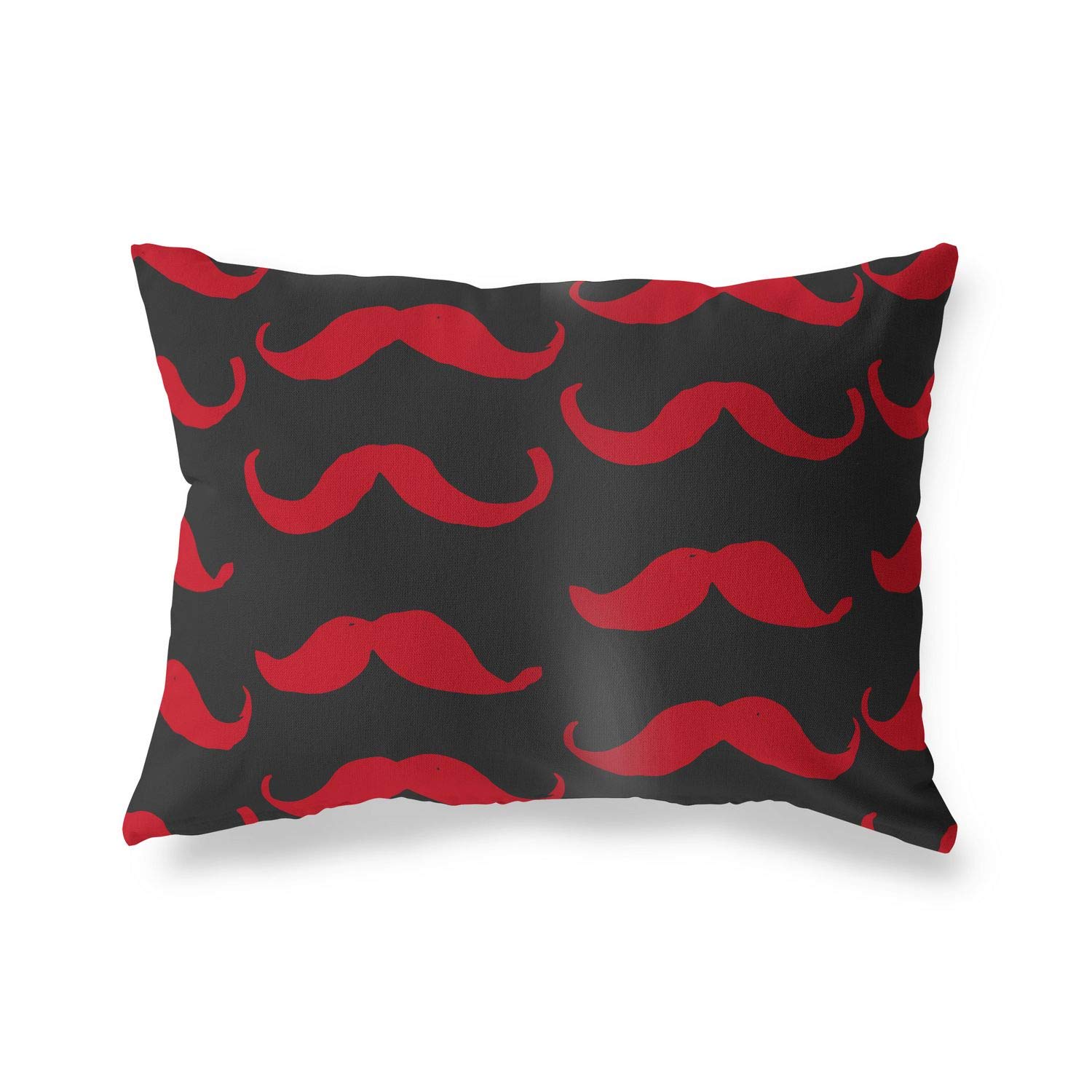BonaMaison Decorative Cushion Cover, Red Black Throw Pillow Covers, Home Decorative Pillowcases for Livingroom, Sofa, Bedroom, Size: 45X60 Cm - Designed and Manufactured in Turkey