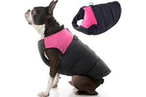 Gooby Padded Vest Dog Jacket - Pink, X-Small - Warm Zip Up Dog Vest Fleece Jacket with Dual D Ring Leash - Winter Water Resistant Small Dog Sweater - Dog Clothes for Small Dogs and Medium Dogs