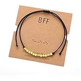 NUITS DE JUIN Morse Code Bracelets for Women Men - Inspirational Morse Code Beads with Cord Handmade Wrap Bracelet, Secret Message Jewelry Gifts for Her for Daughter Sister Best Friends