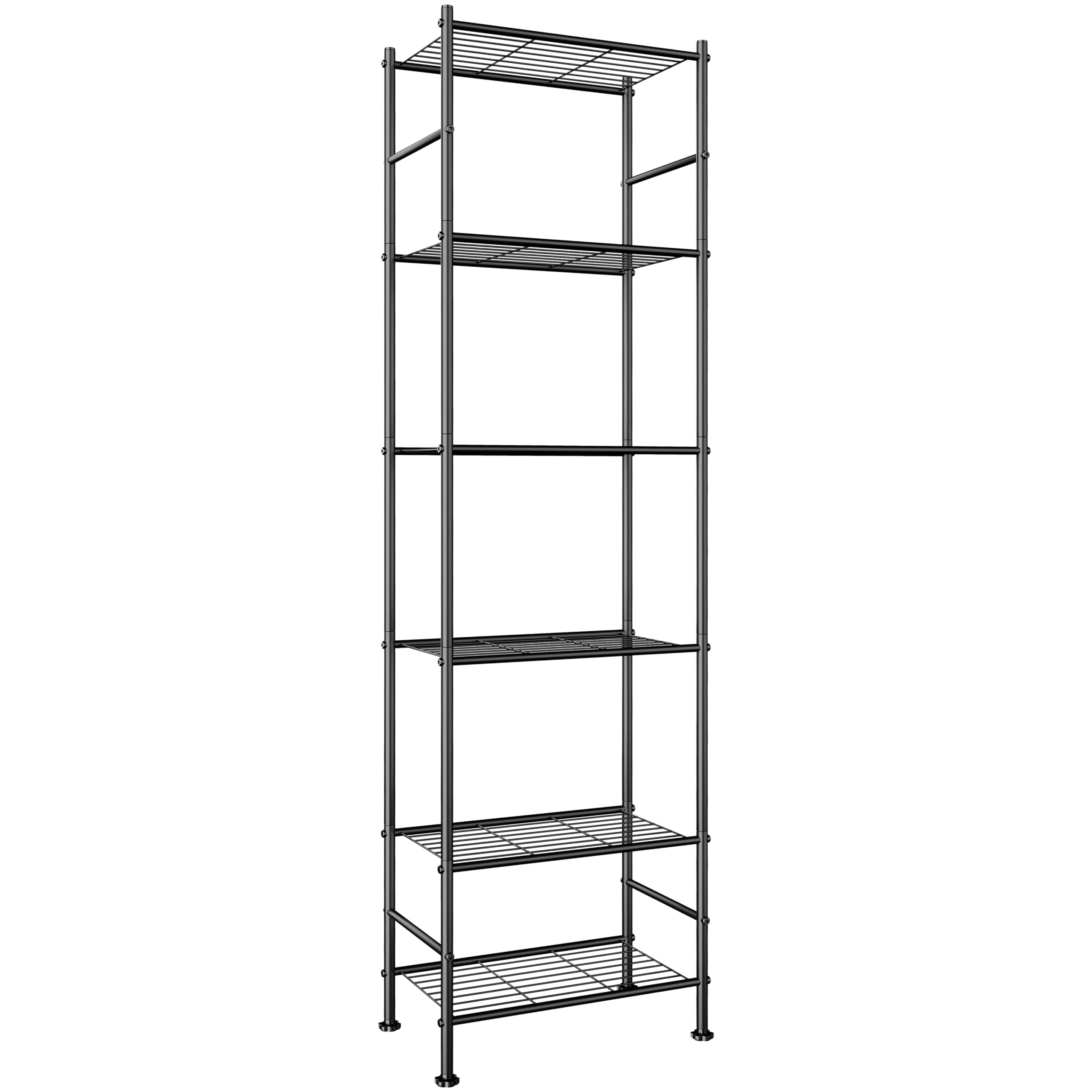 Photo 1 of Abiglifty Storage Shelves, 6-Tier Metal Shelving, Closet Shelves with Adjustable Leveling Feet, Shelf Organizer for Kitchen, Pantry, Laundry
