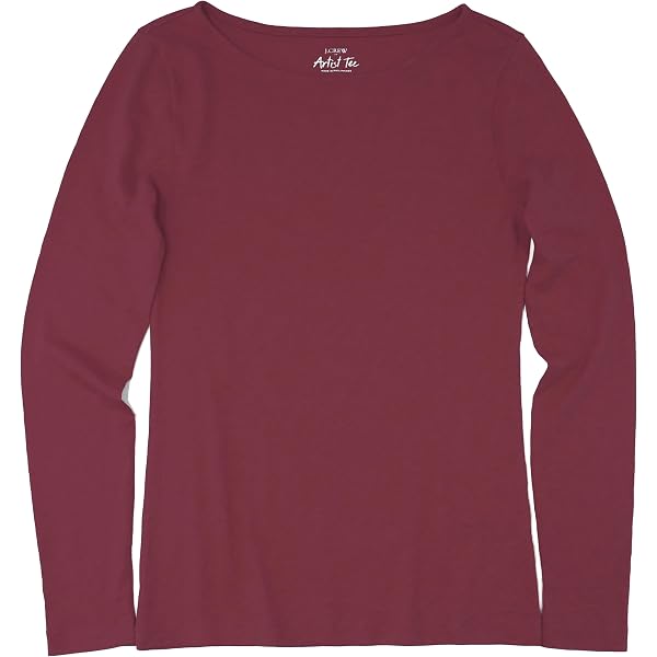 J.Crew Mercantile Women's Artist Tee - Black XX-Large Long Sleeve Boat Neck T-Shirt