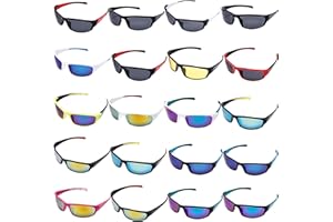 Octaday 20 Pairs Sports Sunglasses Tactical Running Sunglasses Polarized Shade Glasses for Men Women Youth Cycling Fishing Dr