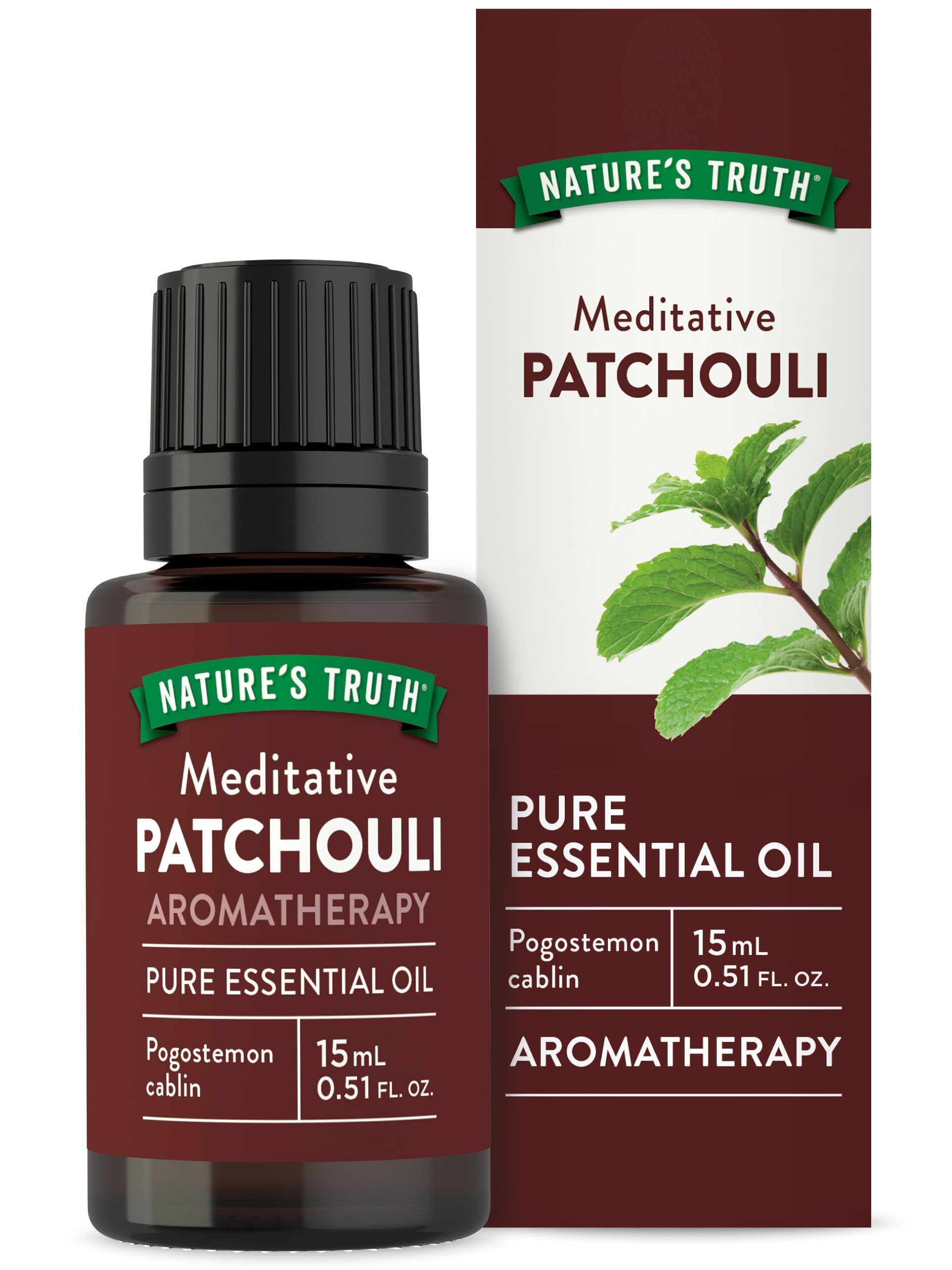 Nature's Truth Patchouli Essential Oil | 15 mL | 100% Pure | Natural & Undiluted | GC/MS Tested | Great for Diffusers