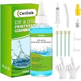 CenDale Premium DTF Printhead Cleaning Solution - Universal Printhead Cleaner Kit for Any DTF &amp; DTG Printers, Print Head Cleaning Kit for Epson ET8550 L1800 XP15000 R1390 XP600 Ink Printer (100ML)