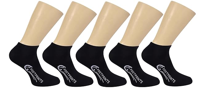 FootPrints Organic Cotton and Bamboo Ankle Socks - Unisex- Pack of 5 Pairs