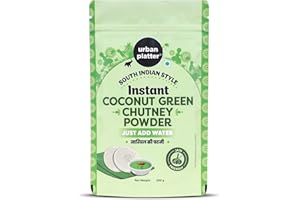 Urban Platter Coconut Green Chutney Powder | 7.05 Oz (200g) | Flavorful & Ready to Use | Just Add Water | Traditional South Indian Style Mix for Idli, Dosa, Vada & Snacks