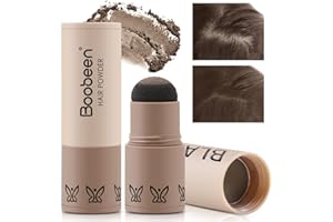 Boobeen Hairline Powder Stick, Root Touch Up and Hair Shadow Powder Stick, Waterproof Hairline Filler to Cover Gray Hair, Thinning Hair