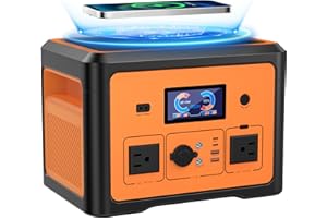 TIEXEI Portable Power Station 600W(Peak 1800W), Solar Generator with 384WH LiFePO4 Battery, 10 Outputs & UPS Battery Backup, Generators for Home Use, Camping, Emergency Power Outage, RV, CPAP