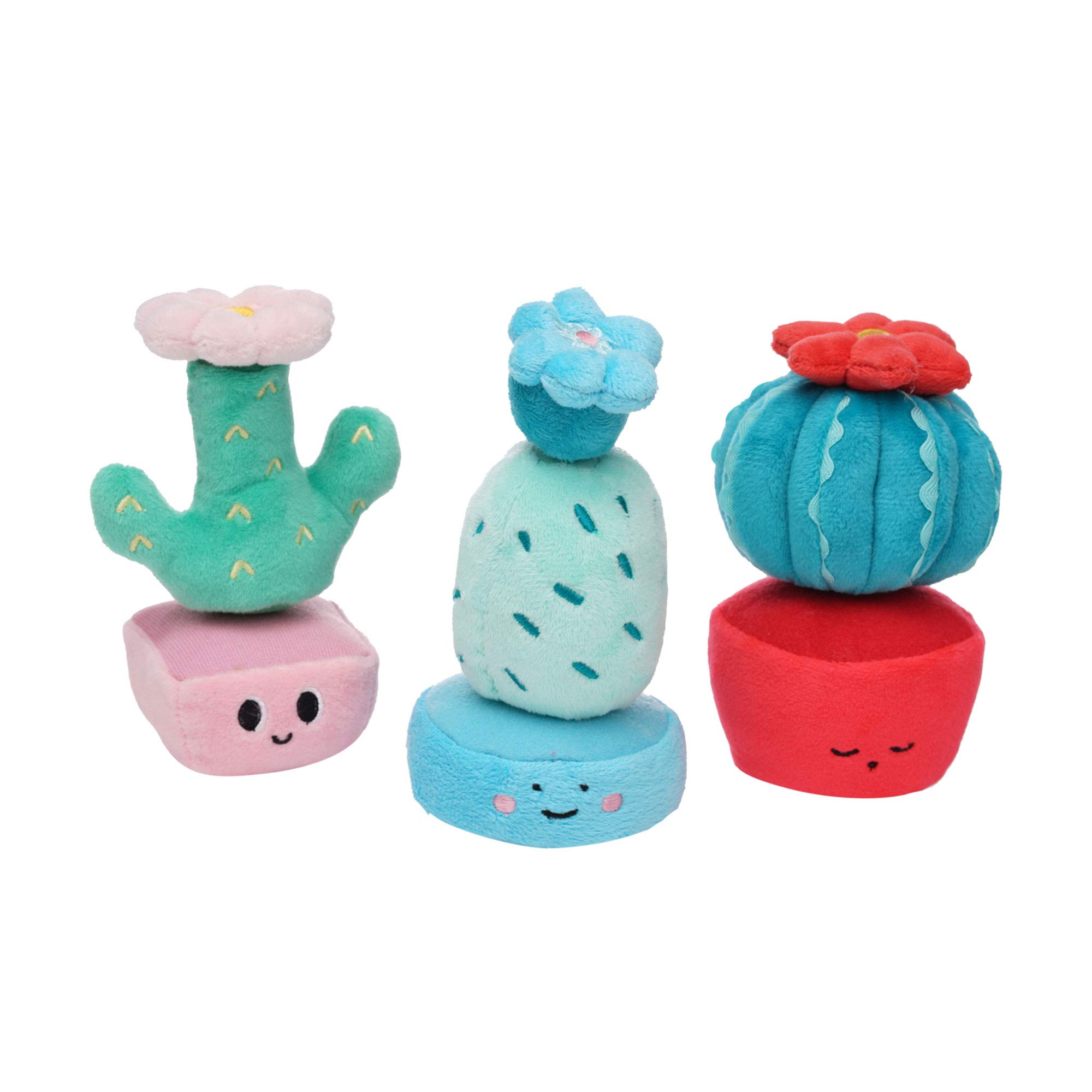 Manhattan Toy Cactus Garden 9 Piece Mix & Match Magnetic Plush Stacking Toy Playset