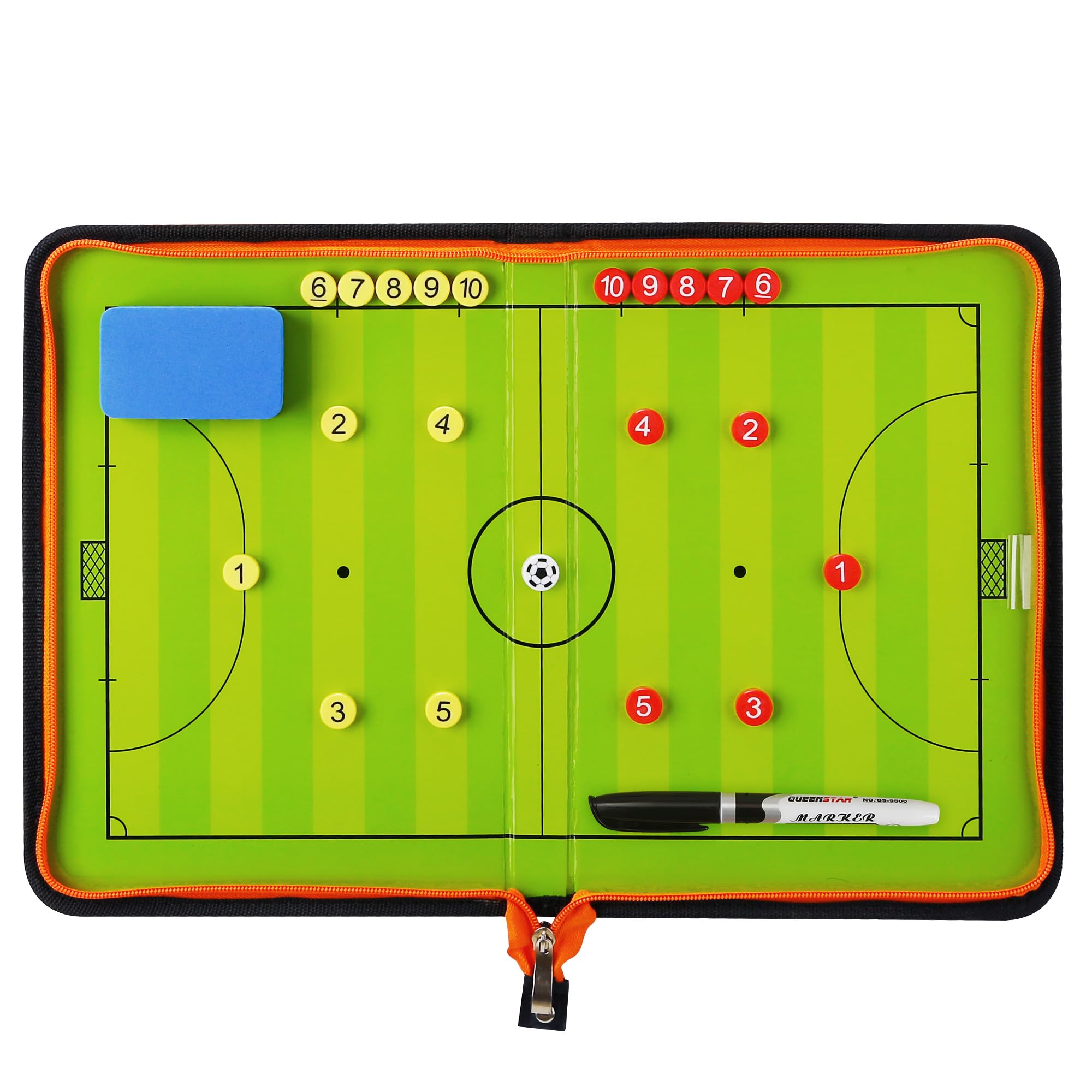 Boclay Futsal Tactics Board Portable Futsal Coaching Marker Board with Magnets, Whiteboard Marker, Eraser
