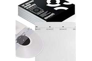 Hudson Hi-Fi Anti-Static Vinyl Record Inner Sleeves - Protective Vinyl Record Inner Sleeve 500 Pack - Protect Your LP Albums from Scratches, Dust & Dirt - Acid-Free Rice Paper Interior Disc Covers