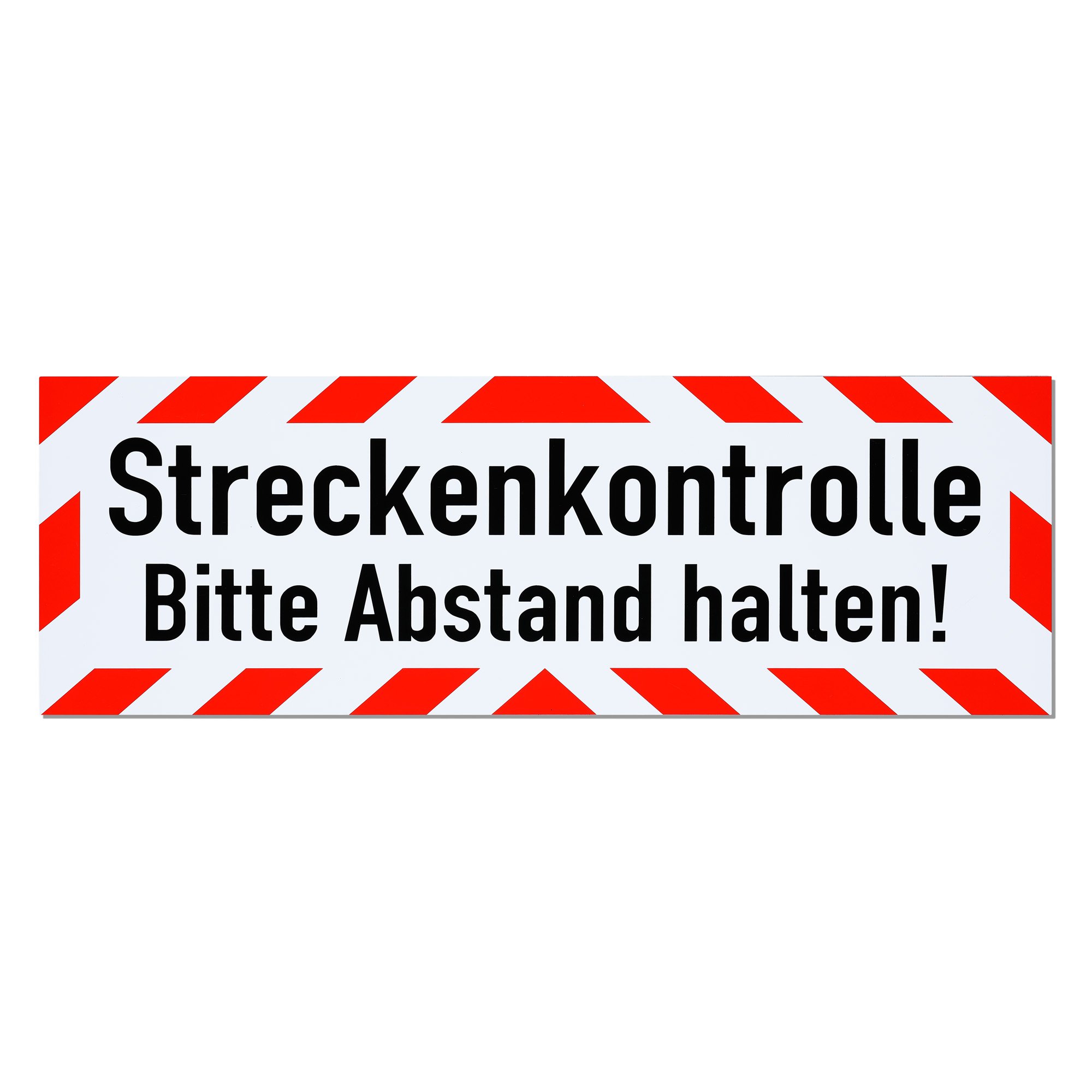 "LOHOFOL magnetic sign route control Please keep your distance available in THREE sizes (35 x 11 cm)