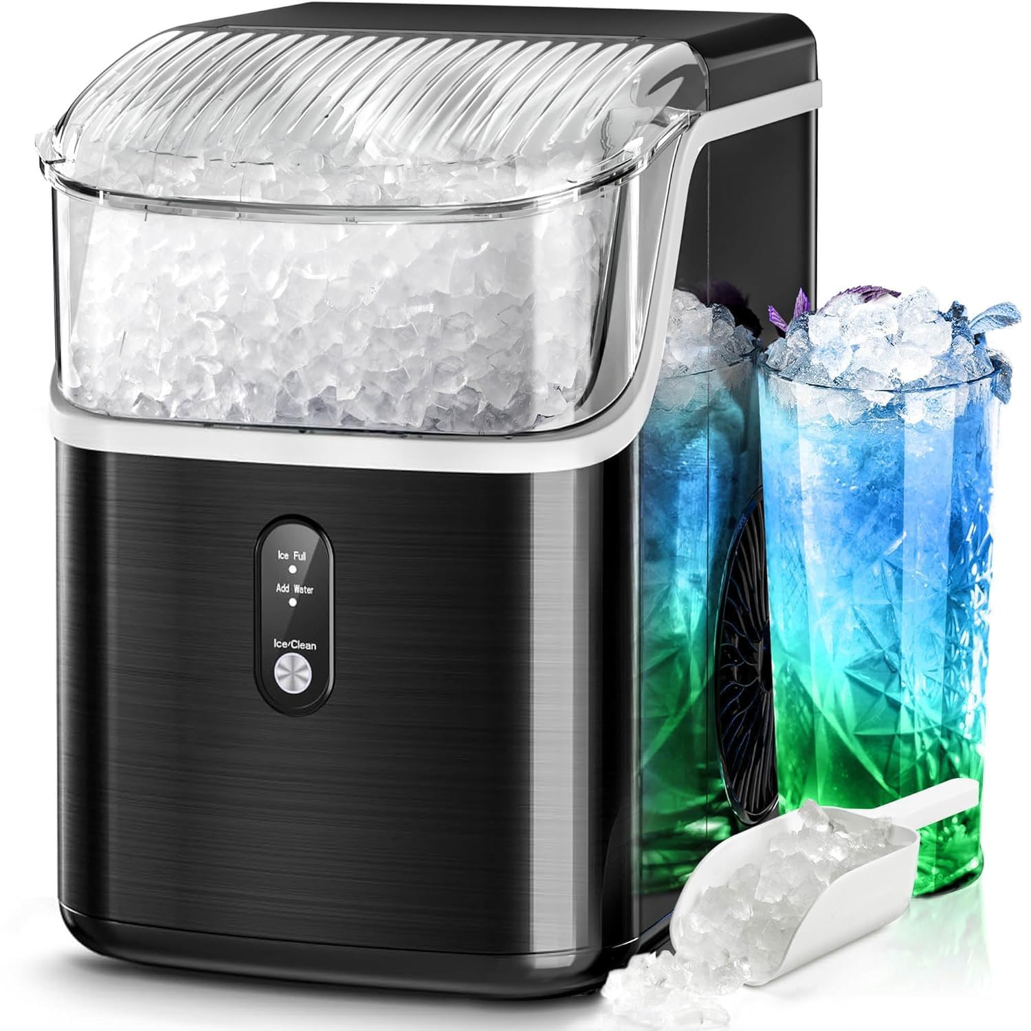 Nugget Ice Maker Countertop, 35Lbs/Day Portable