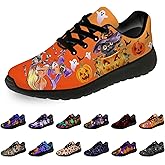 Halloween Shoes for Women Men Running Shoes Walking Tennis Sneakers Pumpkin Ghost Bat Shoes Gifts for Boy Girl