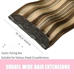 SURNEL Wire Hair Extensions Human Hair Color 4