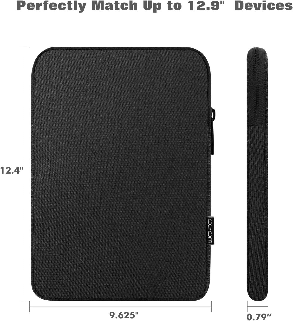 MoKo 13 Inch Tablet Sleeve Fits 13inch iPad Air M3 2025, iPad Pro M4/Air M2 2024, iPad Pro 12.9, Galaxy Tab S8+/S9+ 12.4 - Image 3