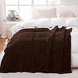 Puncuntex Brown Throw Blanket 90"×90" inches Fuzzy